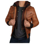 Edinburgh-Mens-Brown-Leather-Bomber-Jacket-With-Hood-1