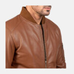 Bomia-Ma-1-Brown-Leather-Bomber-Jacket