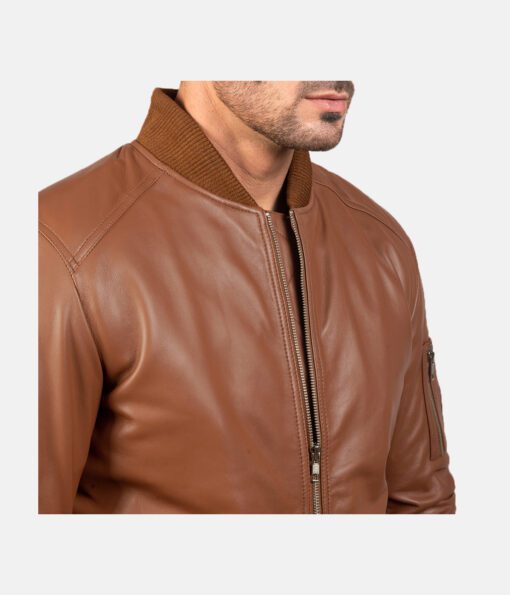 Bomia-Ma-1-Brown-Leather-Bomber-Jacket3
