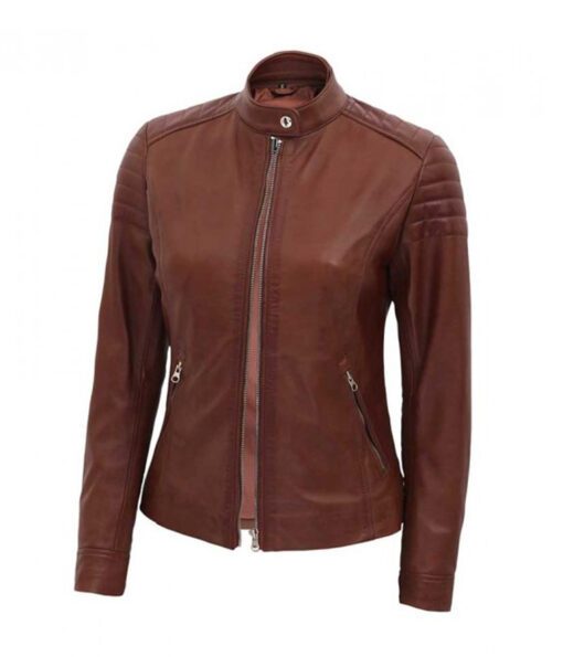 Carrie-Brown-Slim-Fitted-Leather-Jacket-Women-1
