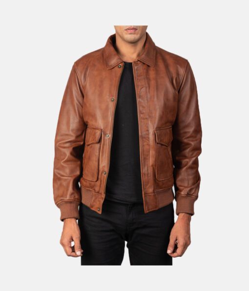 Coffmen-Brown-Leather-Bomber-Jacket-2