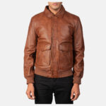 Coffmen-Brown-Leather-Bomber-Jacket-2