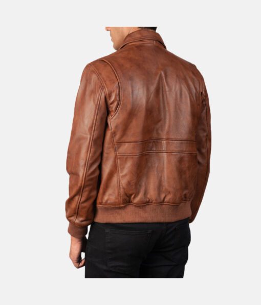 Coffmen-Brown-Leather-Bomber-Jacket-4