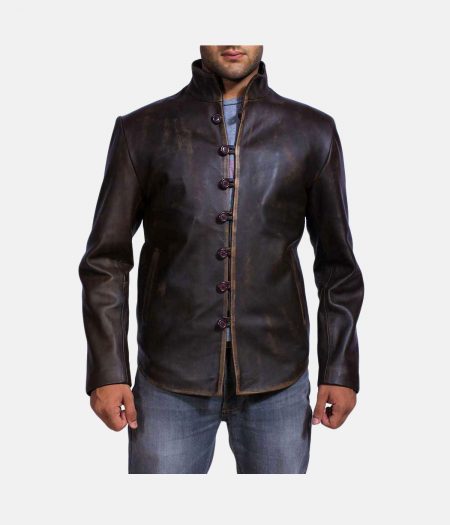 Drakeshire Brown Leather Jacket