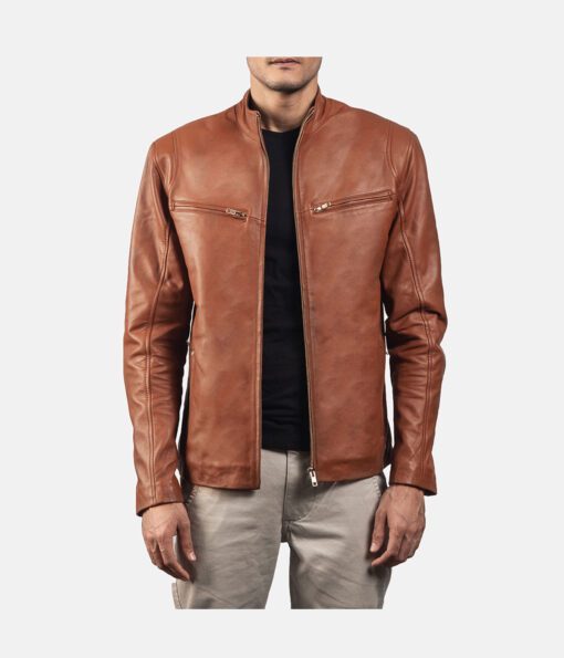 Ionic-Brown-Leather-Biker-Jacket-1