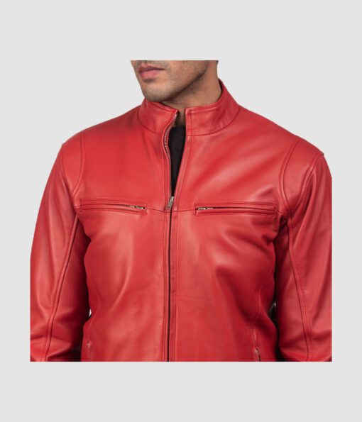 Ionic-Red-Leather-Biker-Jacket-5