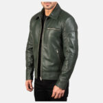 Lavendard-Green-Leather-Biker-Jacket-1