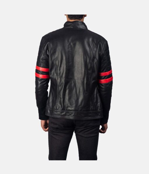 Monza-Black-&-Red-Leather-Biker-Jacket-4