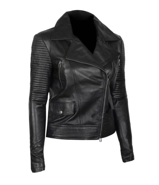 Women-Black-Asymmetrical-Biker-Quilted-Leather-Jacket-2