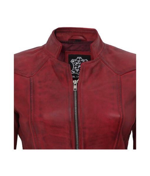 Amy-Womens-Maroon-Fitted-Leather-Jacket-4
