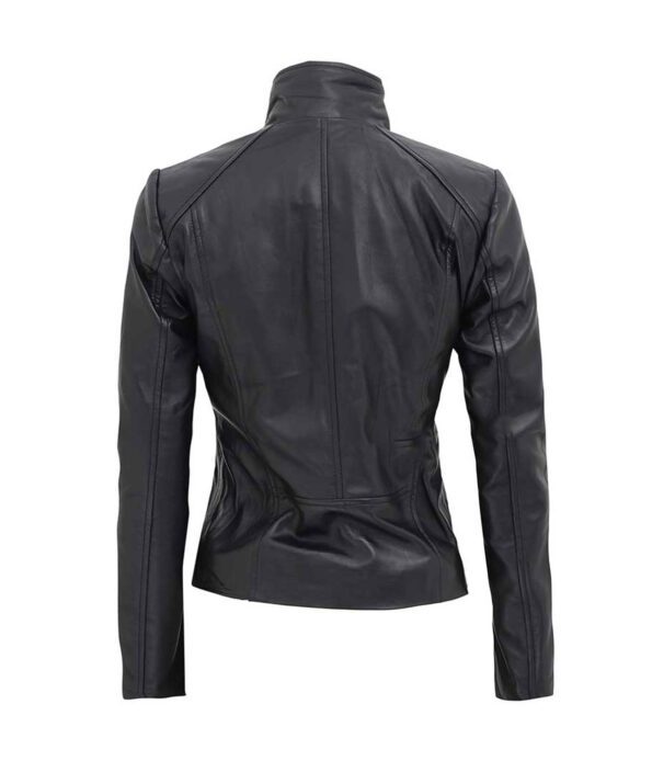 Arezzo-Black-Slim-Fit-Leather-Jacket