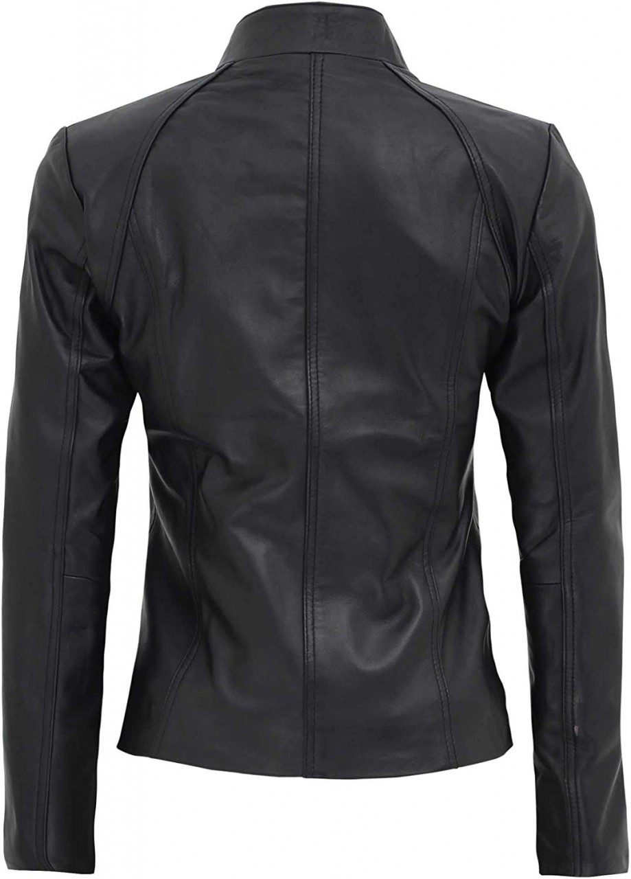 Cafe Racer Black Leather Jacket - Modern Leather Jackets