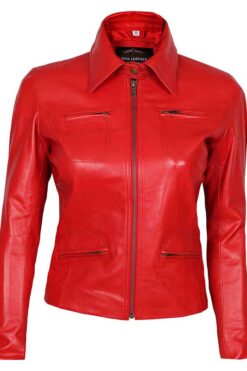 Red-Emma-Swan-Leather-Jacket