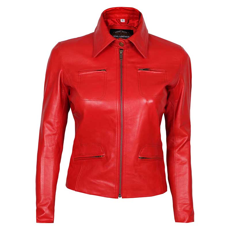 Red-Emma-Swan-Leather-Jacket