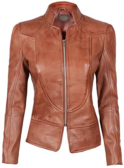 Womens-Brown-Leather-Jacket