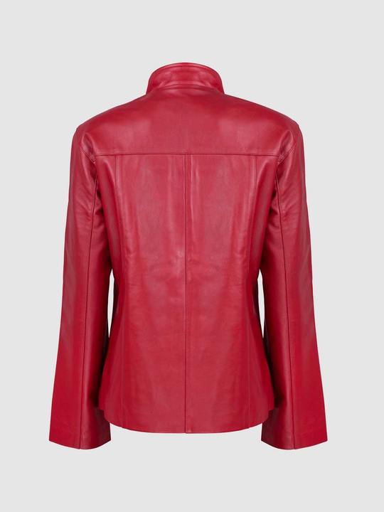 female-light-red-leather-jacket-back