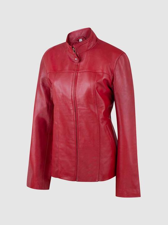 female-light-red-leather-jacket