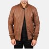 Ma-1-Brown-Leather-Bomber