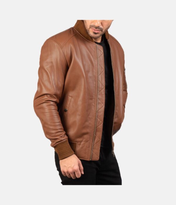 Ma-1-Brown-Leather-Bomber side