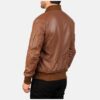 Ma-1-Brown-Leather-Bomber back