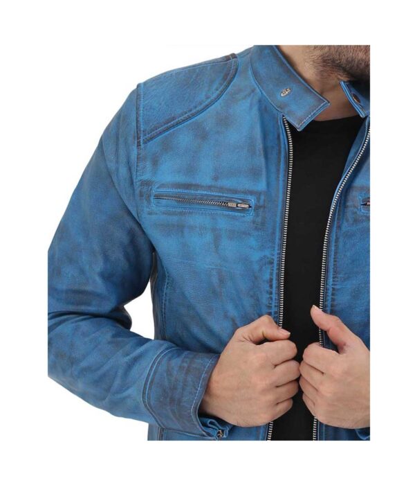 Dodge-Cafe-Racer-Sky-Blue-Snap-Collar-Leather-Jacket3