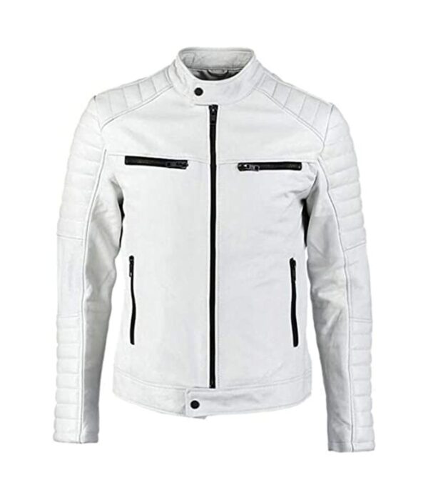 Men-Genuine-Leather-Jacket-White-Soft-Lambskin-Biker-Jacket-Motorcycle-Slim4