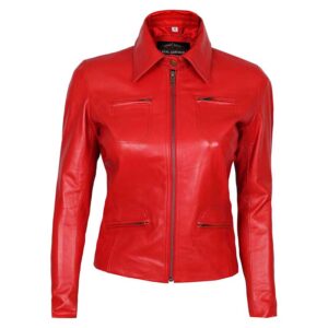 Red-Emma-Swan-Leather-Jacket