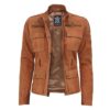 Womens-Four-Pocket-Leather-Tan-Jacket3