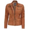 Womens-Four-Pocket-Leather-Tan-Jacket4