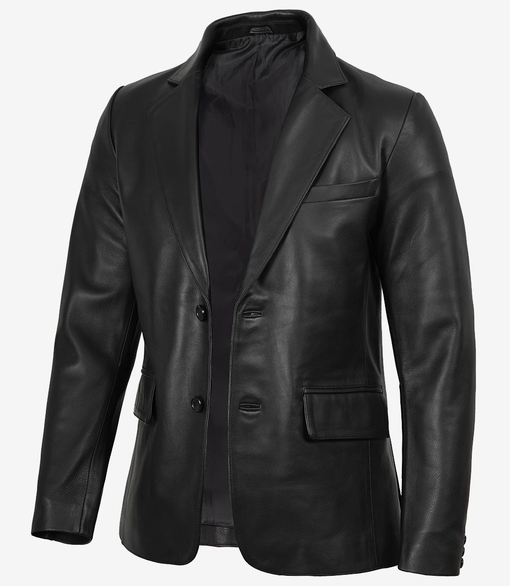 2 Buttons Blazer Men Black RL - Image 2