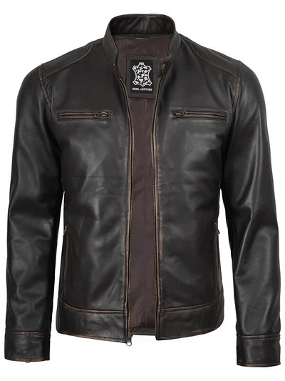 Dodge – Men’s Black Lambskin Leather Jacket | MLJ Edition - Image 6